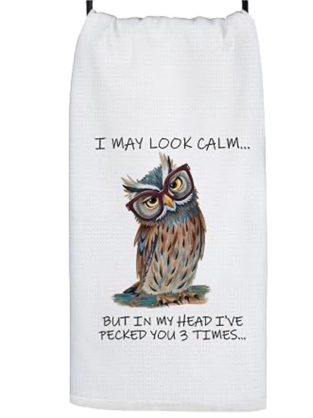 Humorous Owl Kitchen Towel